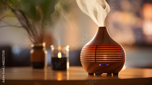 Aromatherapy diffuser close-up in spa