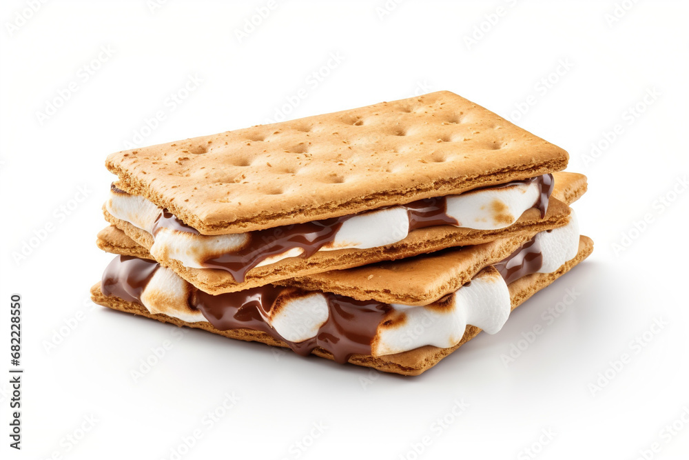 Illustration of Chocolate Marshmallow Cookies Illustration of Chocolate Marshmallow Cookies