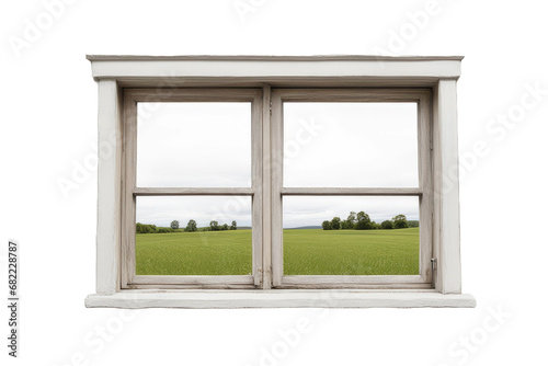 a high quality stock photograph of a single window isolated on a white background