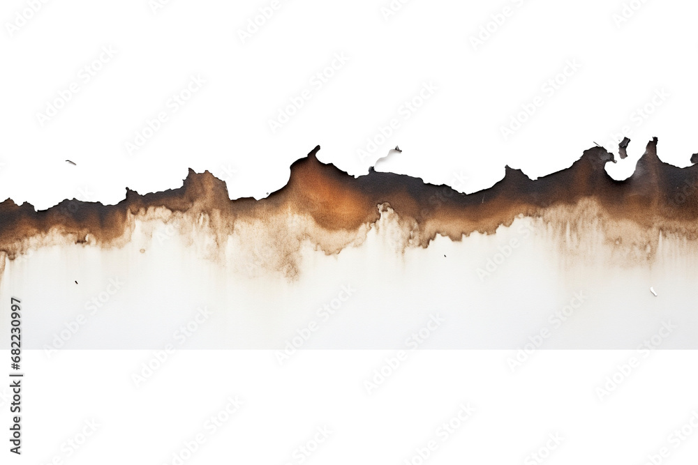 Obraz premium Burnt edge paper on transparent background