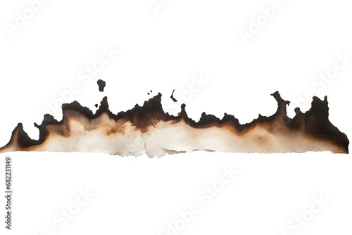Quadro em tela Burnt edge paper on transparent background