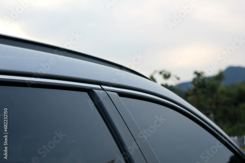 close up Automotive windows and frames.