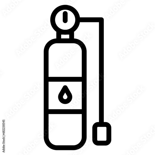 diving oxygen tank line