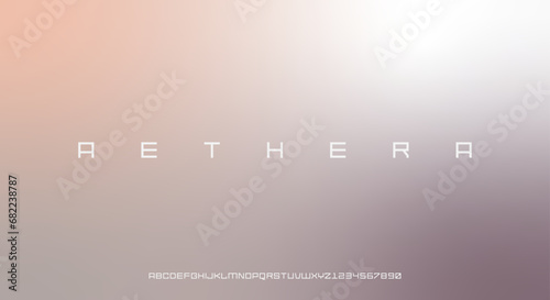 Abstract modern and sleek alphabet design. digital font for typography vector illustration	