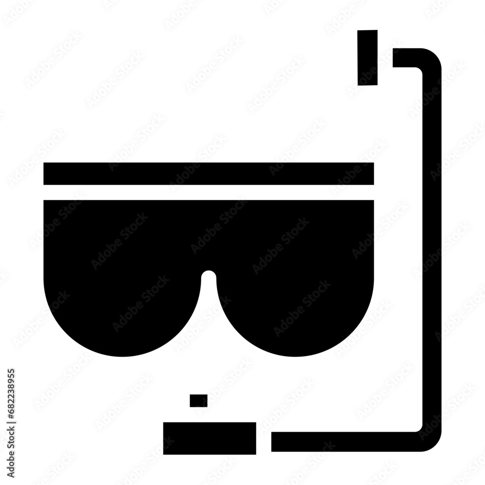 diving mask glyph diving mask glyph