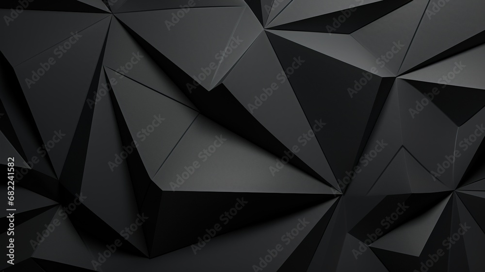 Abstract black geometric background. Created with Ai - obrazy, fototapety, plakaty 