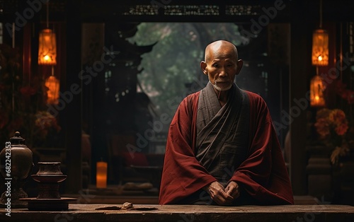 Elder-age Gentleman Senior Temple