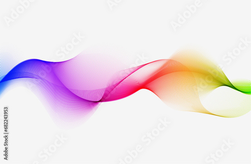 Vector vibrant abstract color smoke. Motion of dynamic swirls patterns, and tones made by dots and lines.