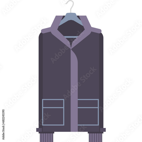 Vector fashion rain coat icon men autumn clothes