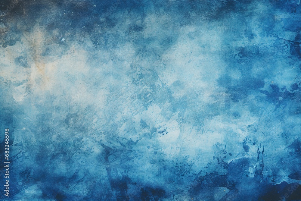 Obraz premium Abstract cyanotype texture wallpaper with blue and white, great as banner or background. Generative AI, AI