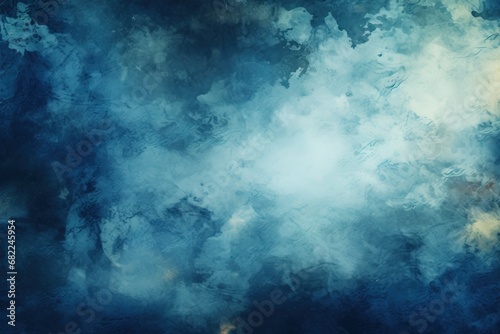 Abstract cyanotype texture wallpaper with blue and white  great as banner or background. Generative AI  AI
