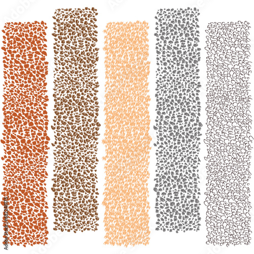 Set of leopard skin backgrounds