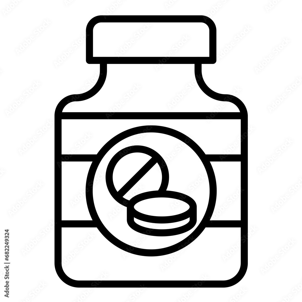 Tablets Bottle Icon Tablets Bottle Icon