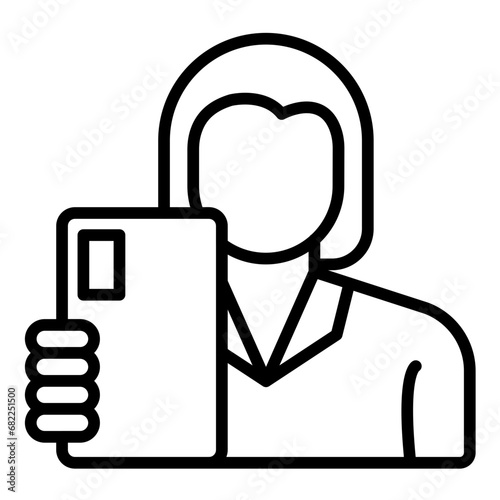Woman Taking Selfie Icon