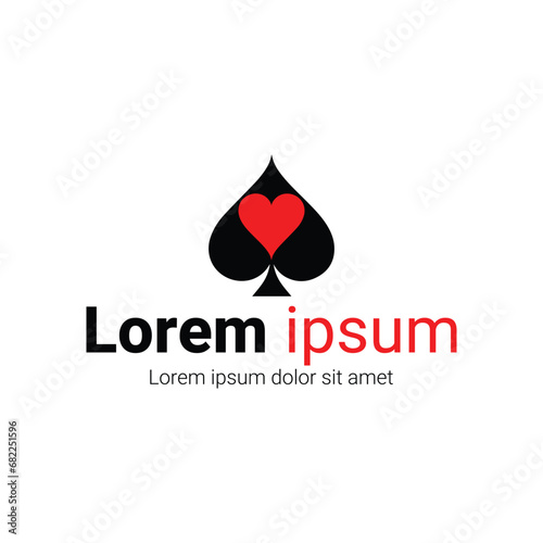 love and heart and spade logo.