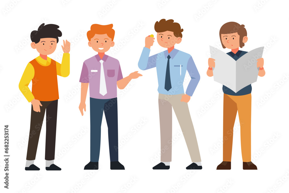 businessman in casual characters 