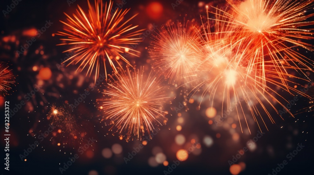fireworks exploding in the air, with a black background fireworks exploding in the air, with a black background