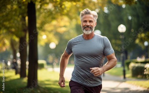 Middle-Aged Man Fitness Harmony photo
