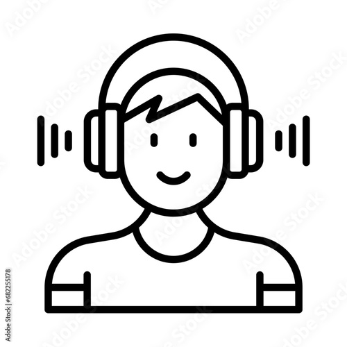 Listening Music Icon