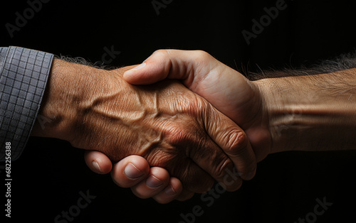 uścisk dłoni starszej i młodej osoby, Różnice pokoleniowe, poglądów  © siwyk