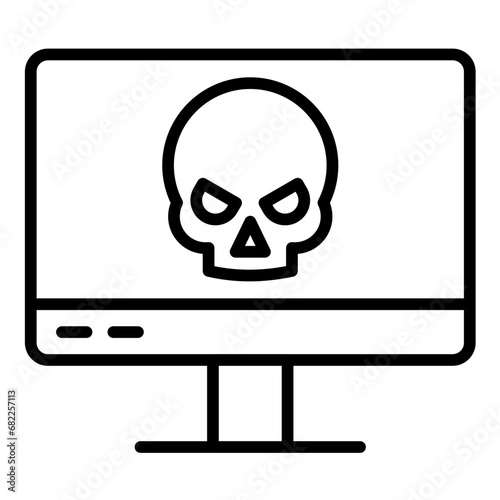 Computer Hacked Icon