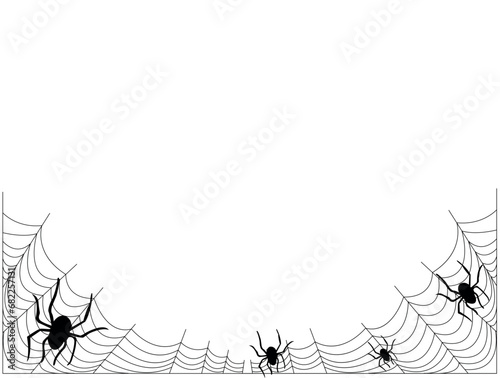 spider on spider web template design manually created