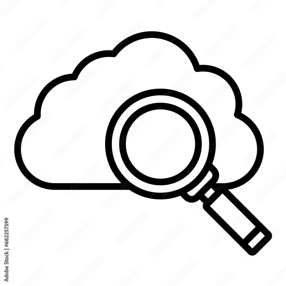 Cloud Searching Icon Cloud Searching Icon