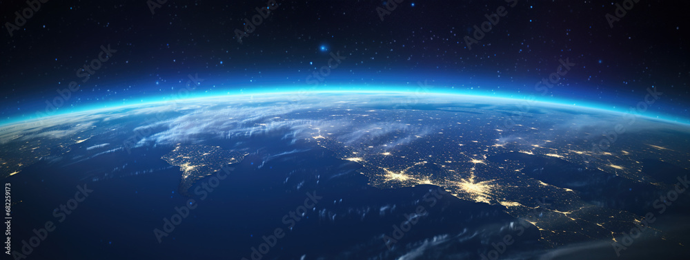 Obraz premium Close-up View of Earth in the Universe