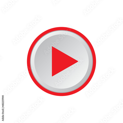 Free Download Red color push play button png - GFXLoad