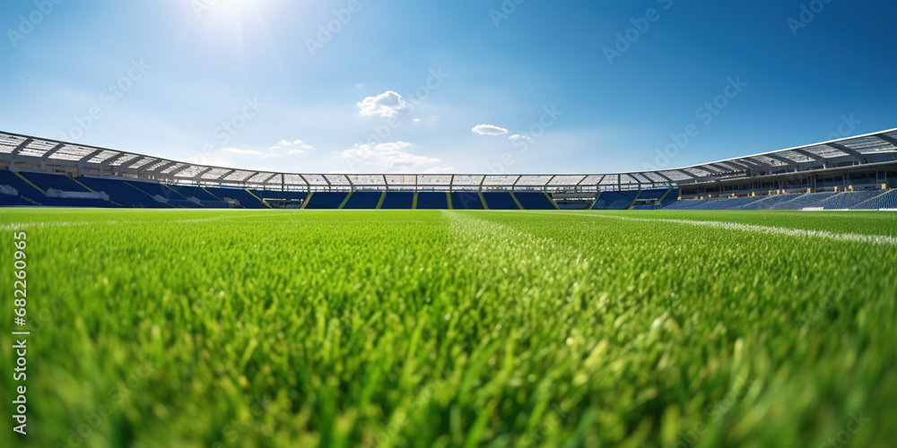 Fototapeta premium Close-up of Outdoor Sports Stadium Turf