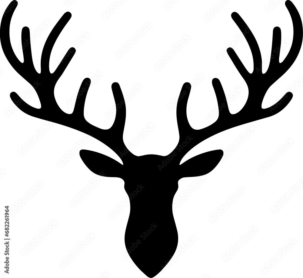 Fototapeta premium Reindeer Antlers Silhouette 7