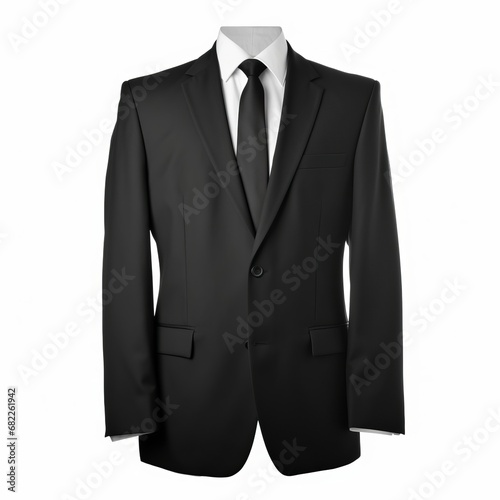 A Classic, Timeless Image: The Elegance of a Black and White Suit and Tie