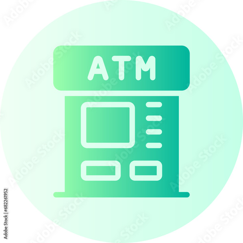 atm machine gradient icon