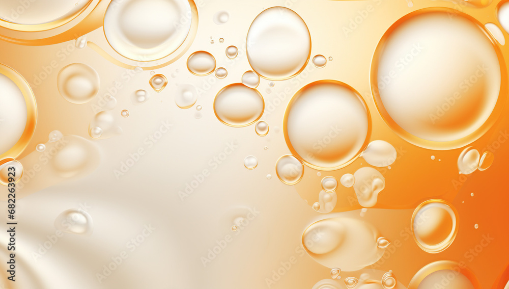 Close-up of Liquid and Bubbles