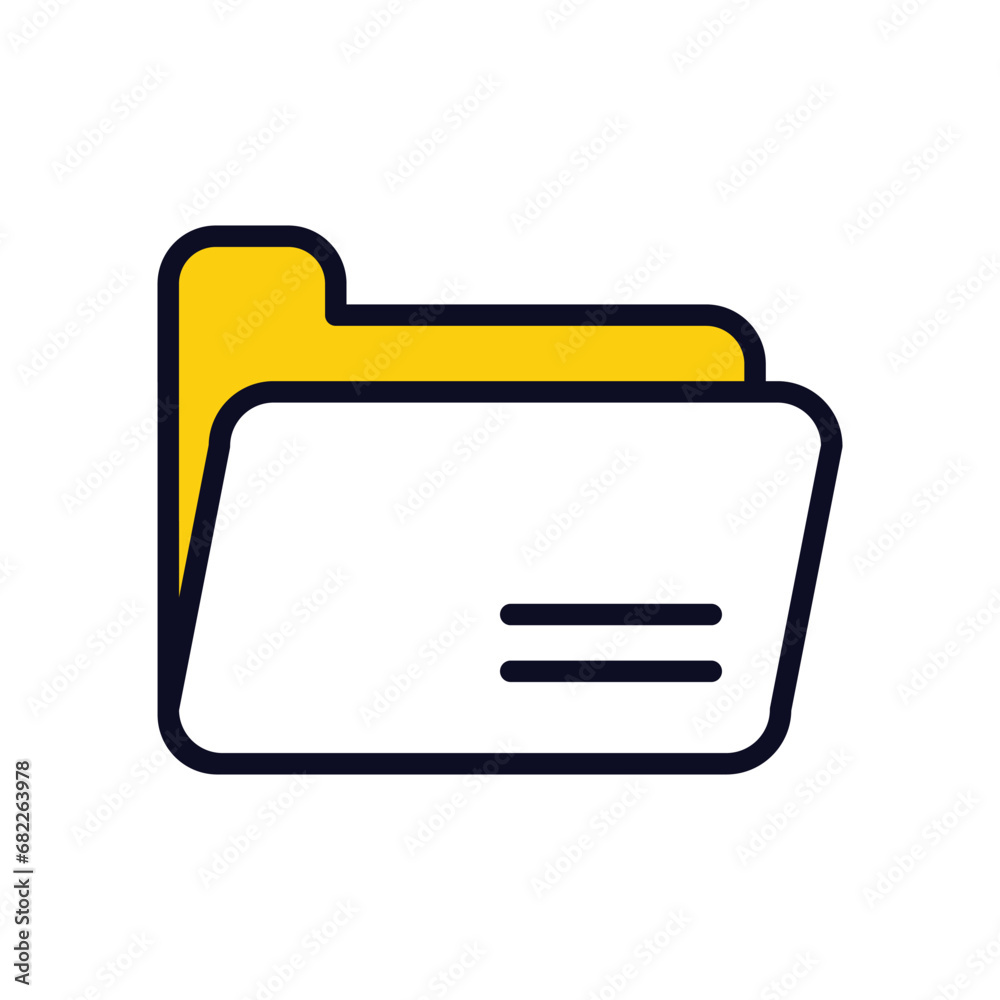 File Folder icon isolate white background vector stock illustration. File Folder icon isolate white background vector stock illustration.