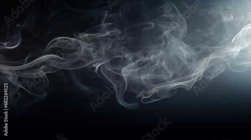 Smoke on dark background.