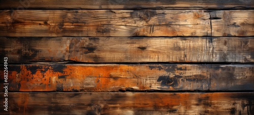 Weathered and Textured Wooden Plank Wall