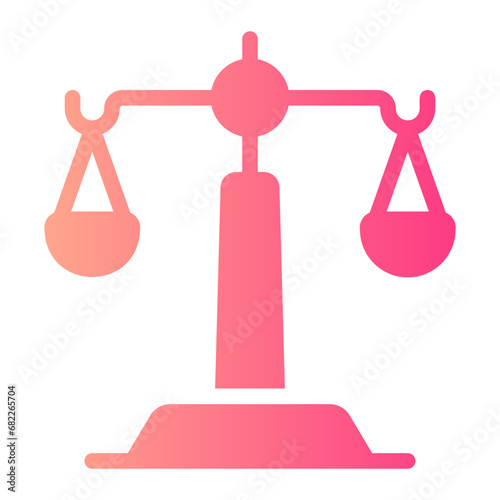 justice scale gradient icon