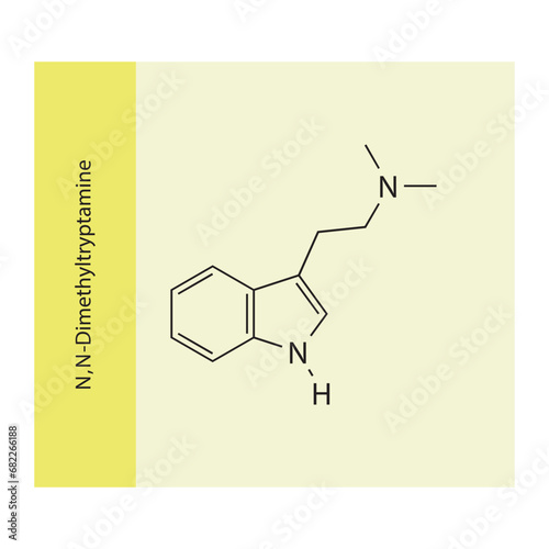 Molecular structure diagram of Sphingosine - a sphingoid base. white Scientific vector illustration.