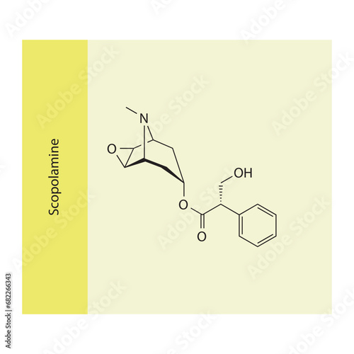 Molecular structure diagram of D-ribo-phytosphingosine - a sphingoid base. pink Scientific vector illustration.