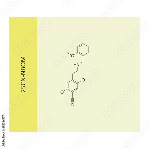 Molecular structure diagram of D-ribo-phytosphingosine - a sphingoid base. yellow Scientific vector illustration.