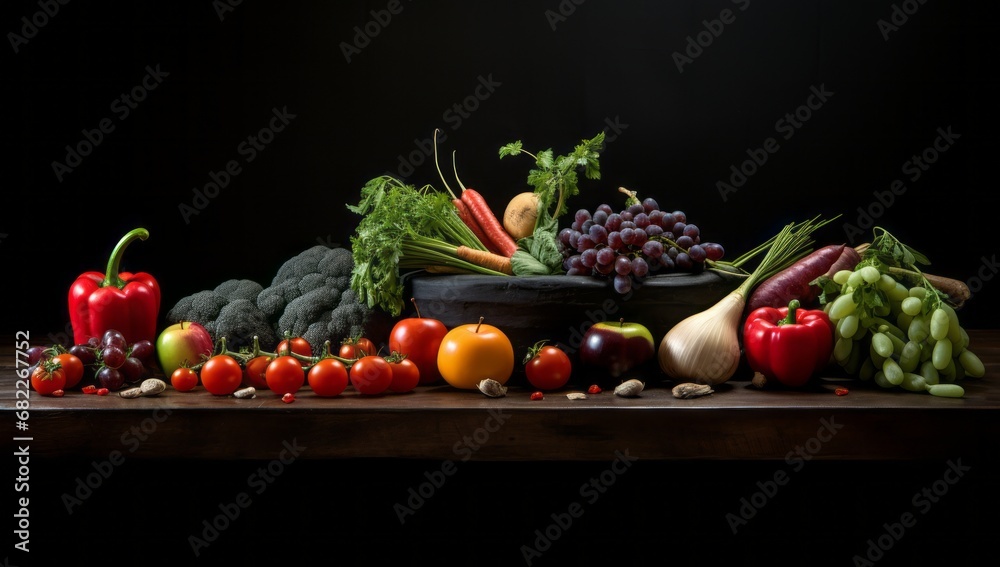 A Vibrant Harvest of Fresh and Colorful Vegetables