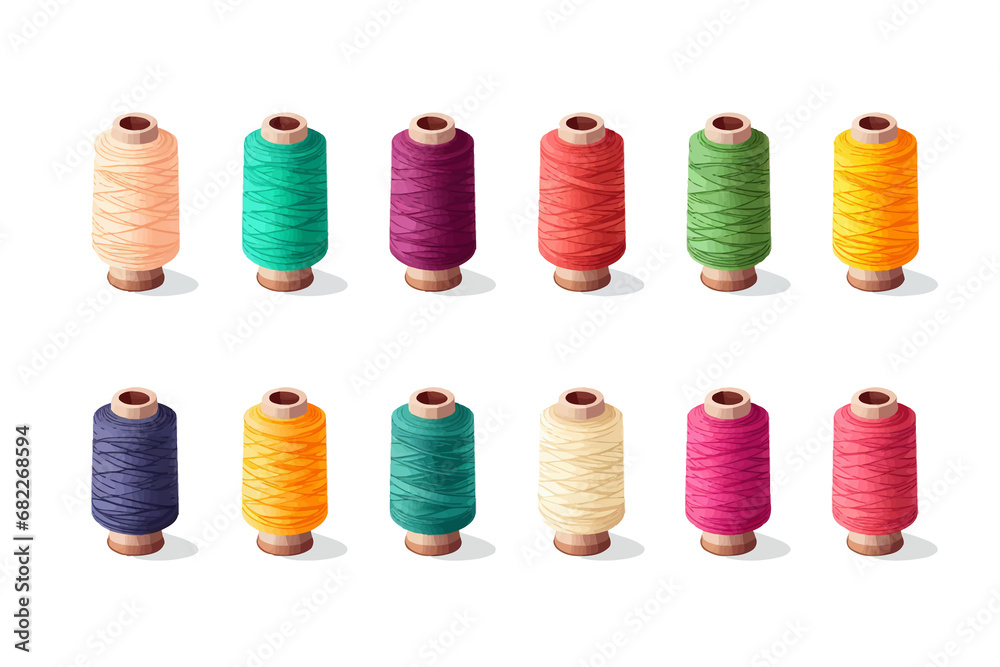 yarn thread reel isolated vector style with transparent background illustration yarn thread reel isolated vector style with transparent background illustration
