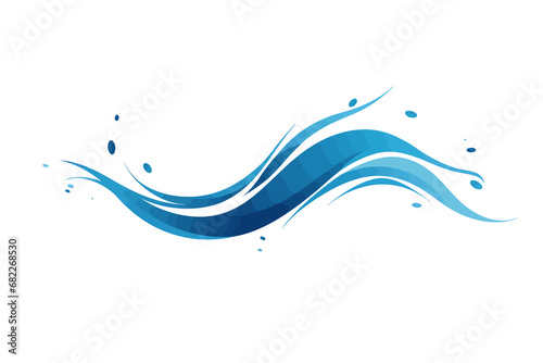 Water splash isolated vector style with transparent background illustration