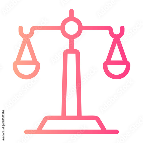 justice scale gradient icon