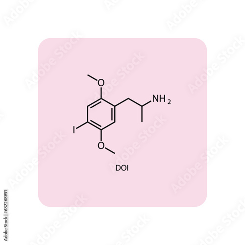 Diagram showing schematic molecular structure of Phosphatidylglycerol  Scientific vector illustration.