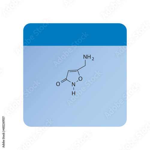 Diagram showing schematic molecular structure of Cardiolipin Blue Scientific vector illustration.