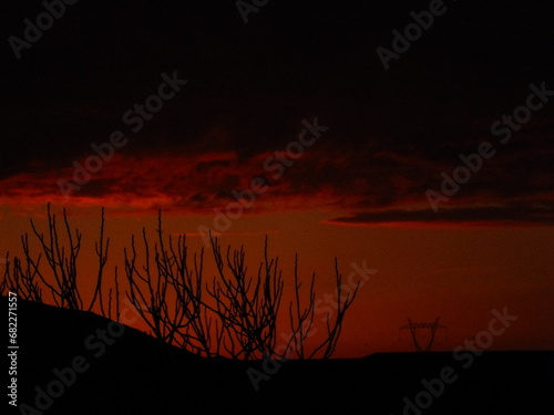 sunset in the mountains