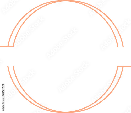 Simple Circle Logo Frame Border Illustration