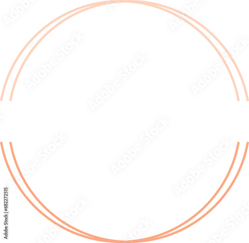 Simple Circle Logo Frame Border Illustration